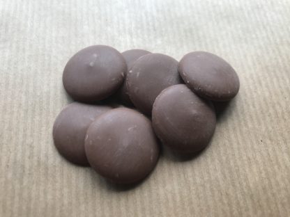 Palets de chocolat au lait bio et sans gluten