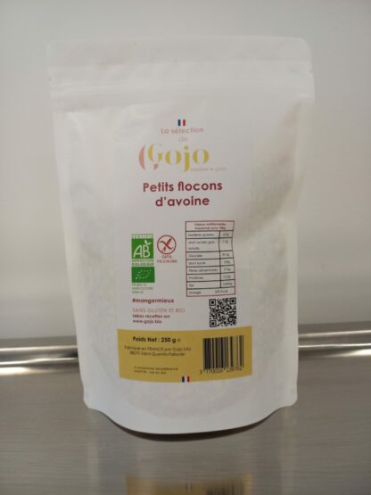Sachet de petits flocons d'avoine bio et sans gluten Gojo